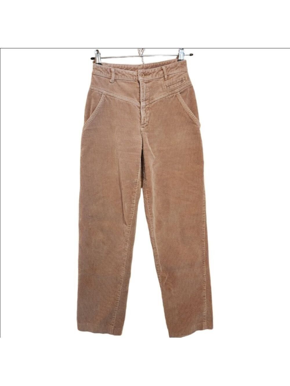 WOMEN'S VINTAGE JAG WIDE WALE TAN CORDUROY STRAIGHT LEG PANTS SIZE 2/4 EUC - Picture 7 of 8